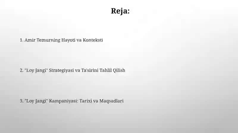 Loy Jangi haqida 2