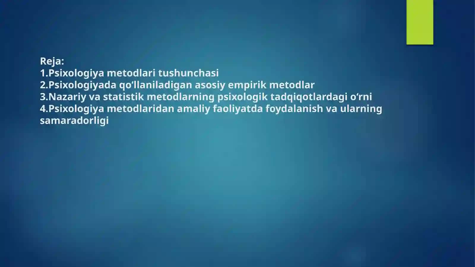 Psixologiya metodlari 2