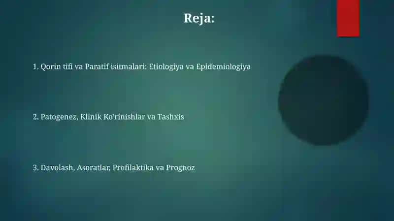 Qorin tifi va Paratif isitmalari: Etiologiya va Epidemiologiya 2