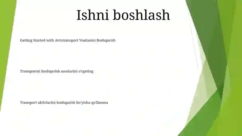Avtotransport Vositasini Boshqarishga O'Rgatish Bosqichlari 2