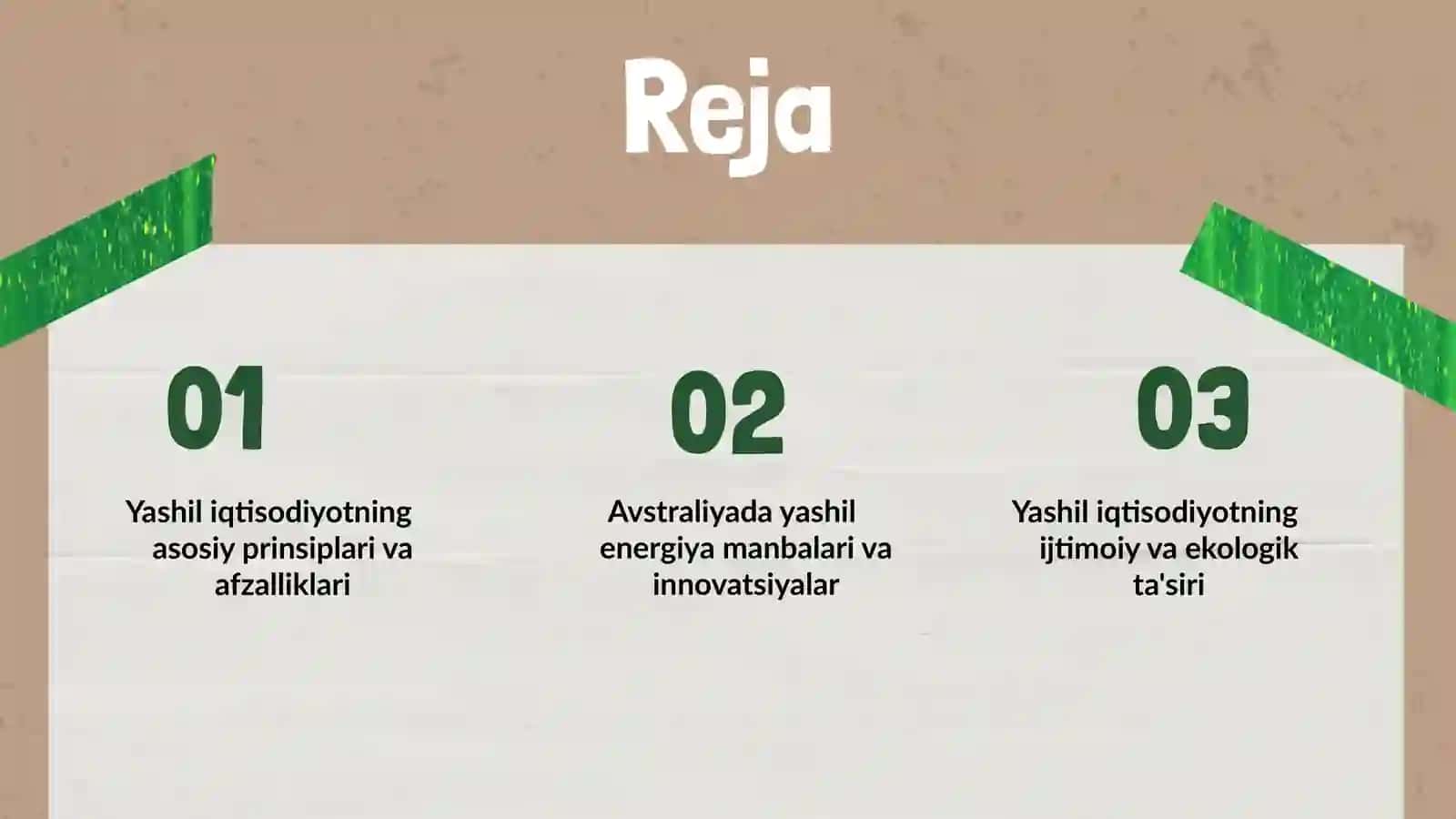 Avstraliyaning yashil iqtisodiyoti 2