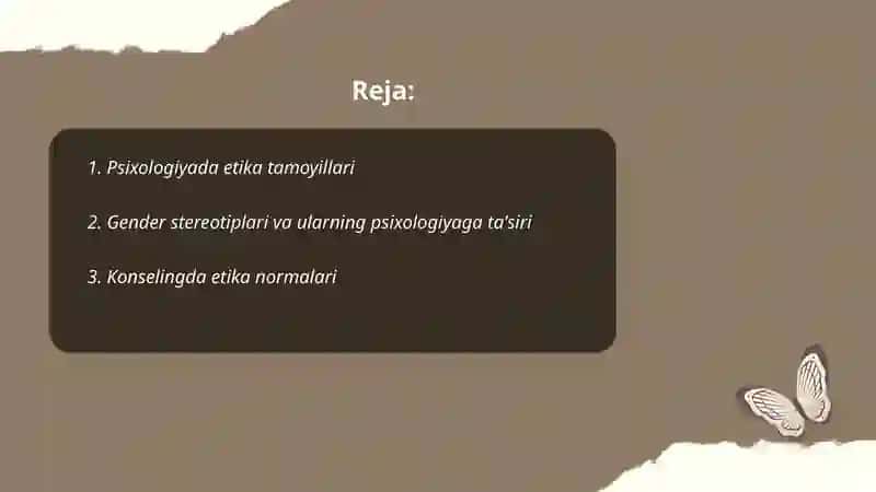 Psixologiya sohasida etika va gender tushunchalari 2