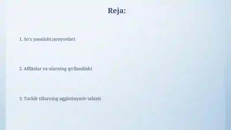 Turk tillarning agglutinativ tabiati 2