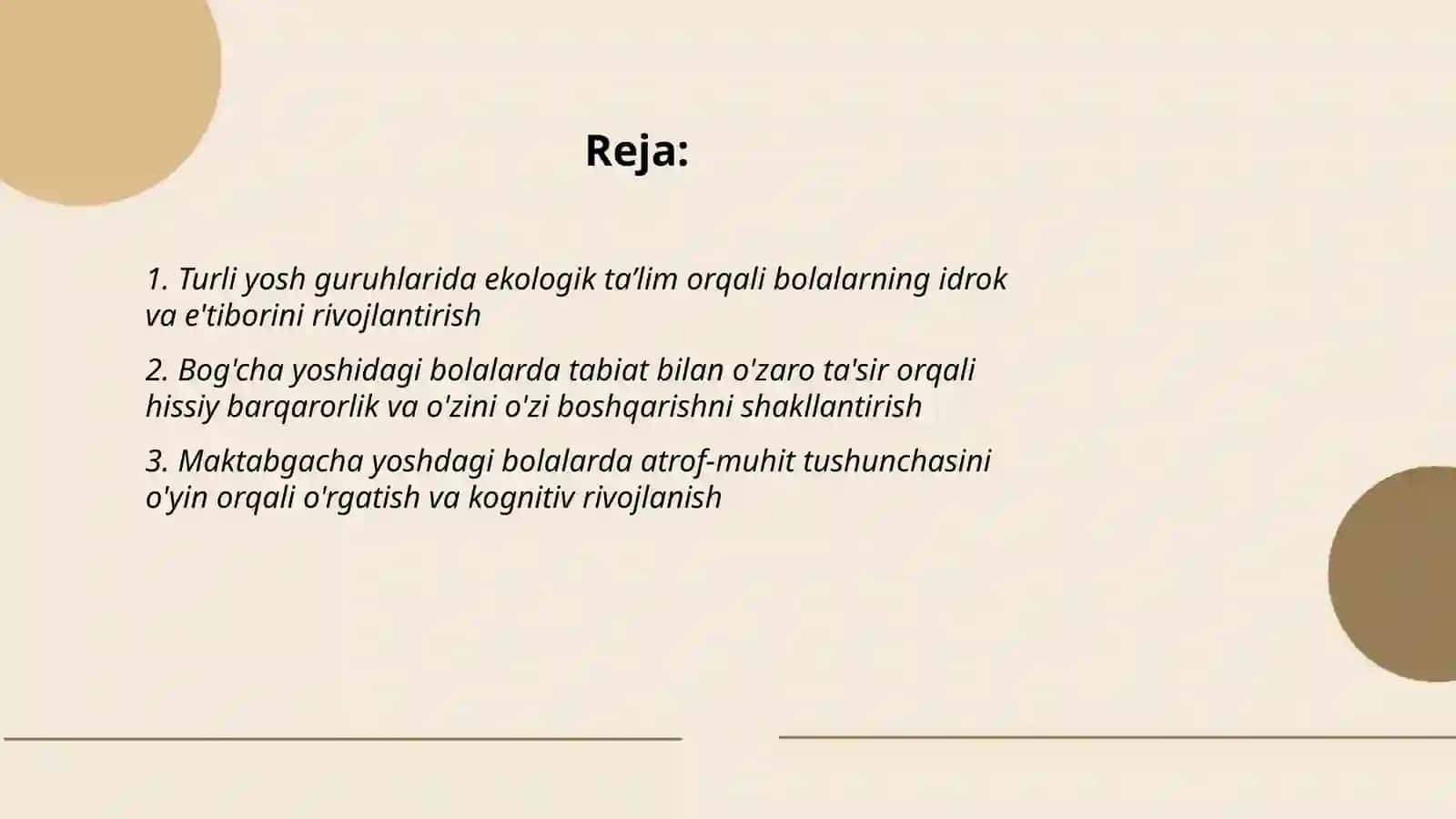 Turli yosh guruhlarida ekologik ta’lim tarbiya berish orqali bolalarning psixik xususiyatlarini rivojlantirish 2