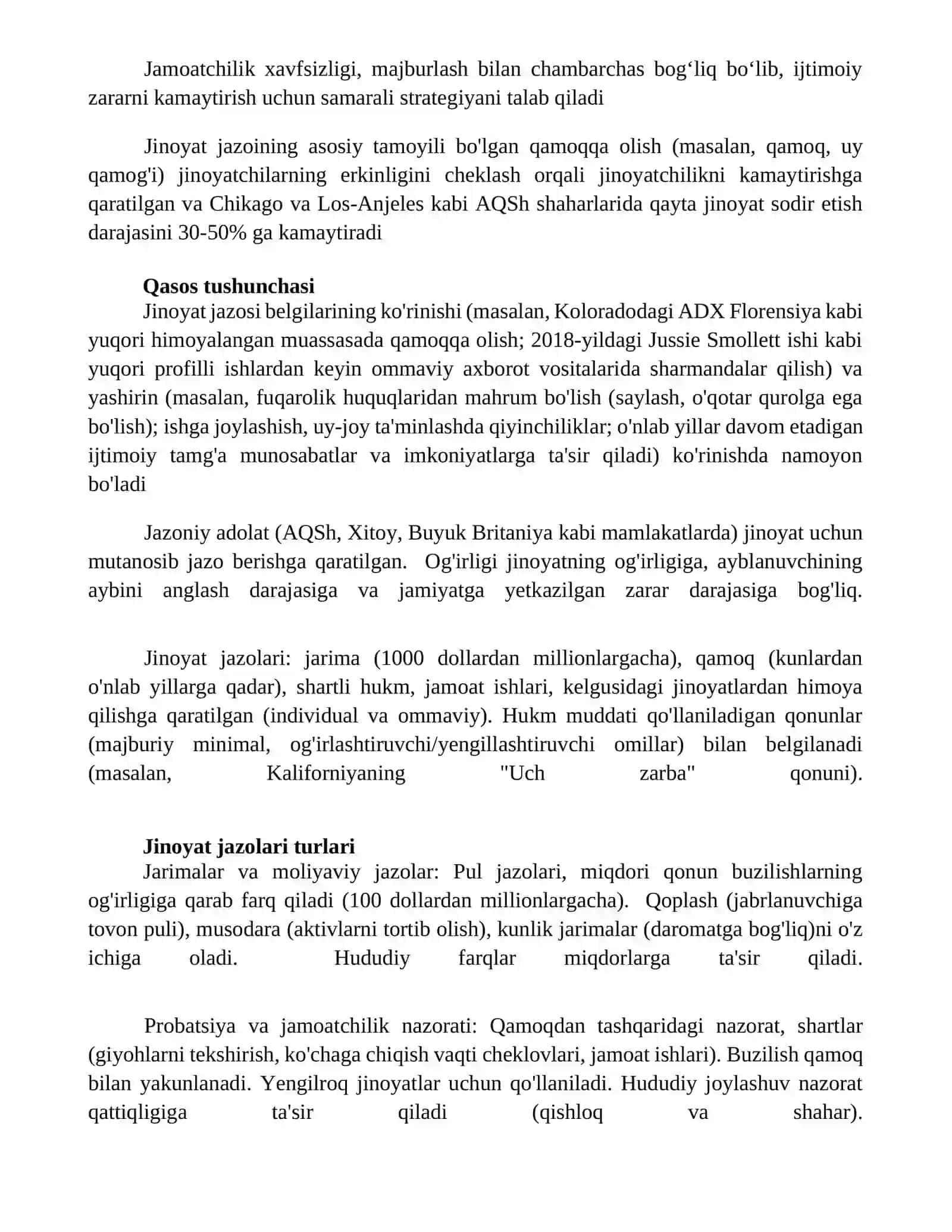 Jinoiy jazo tushunchasi va belgilari 2