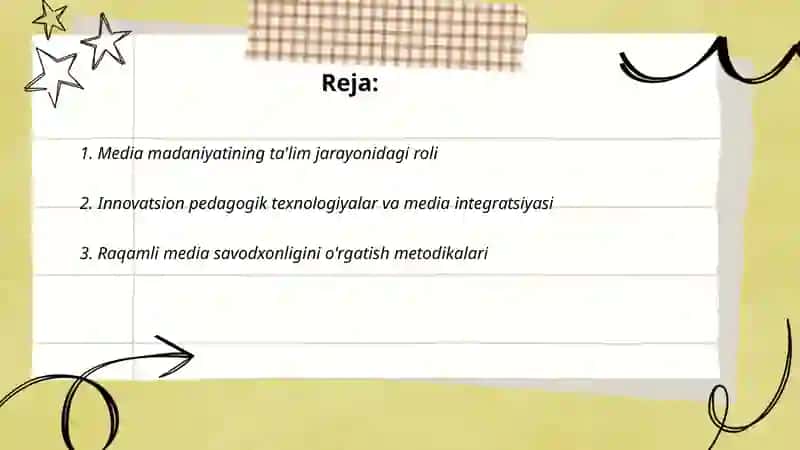 Media madaniyat va innovatsion pedagogik texnologiyalar 2