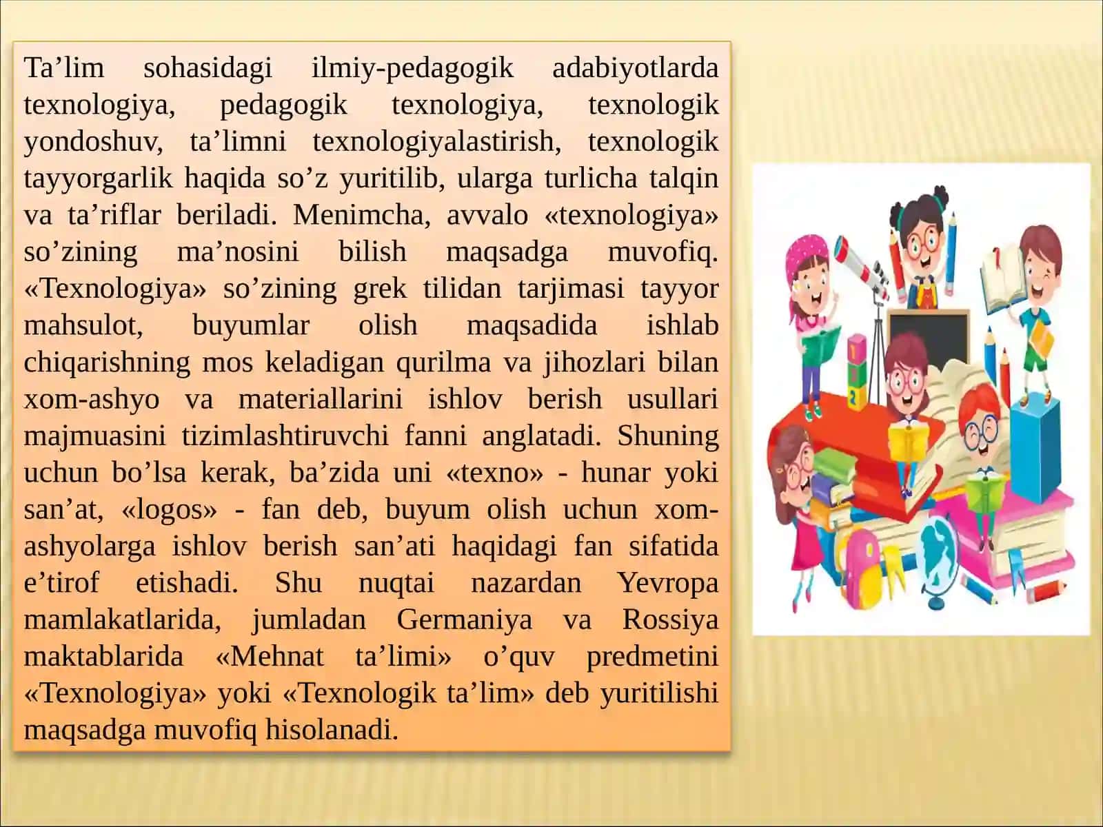 Inson va texnOlogiya. TexnOlogik vositalar 2