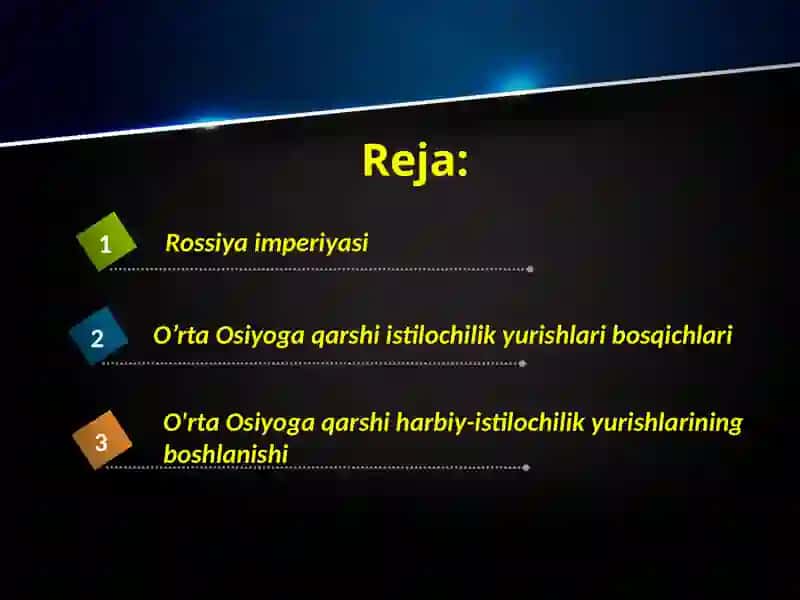 XIX asrda Rossiya imperiyasi tomonidan O'rta Osiyoni bosib olish uchun istilochilik harakatlari 2