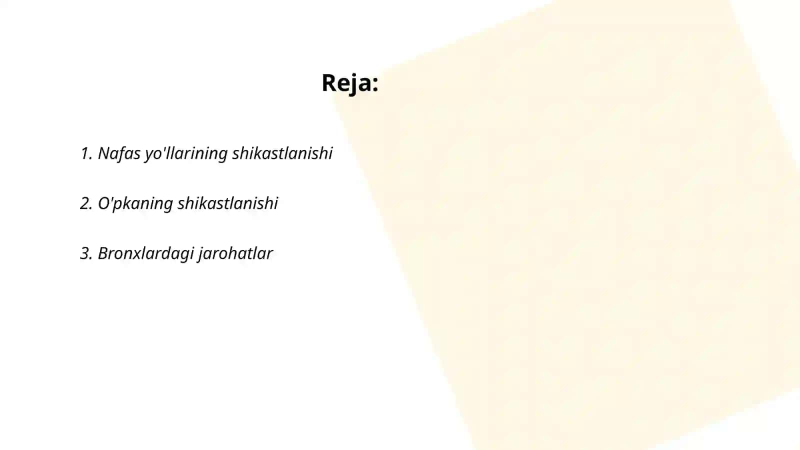 Nafas a'zolarining shikastlanishlari 2