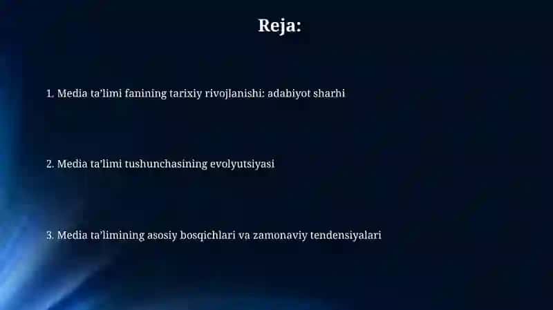 Mediatalim tarixi va tushunchalari 2