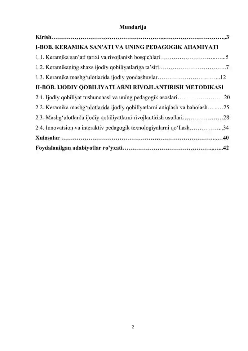 Keramika mashgʻulotlarida ijodiy qobiliyatlarni qoʻllab quvvatlash 2