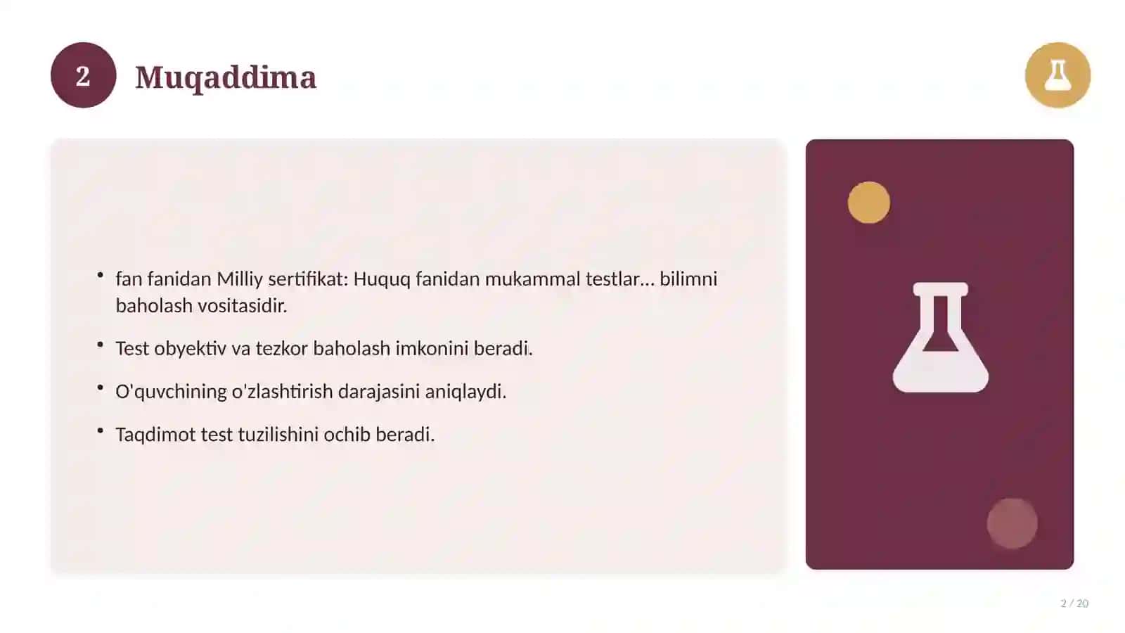 Milliy sertifikat: Huquq fanidan mukammal testlar va tahlillar — 2026 2