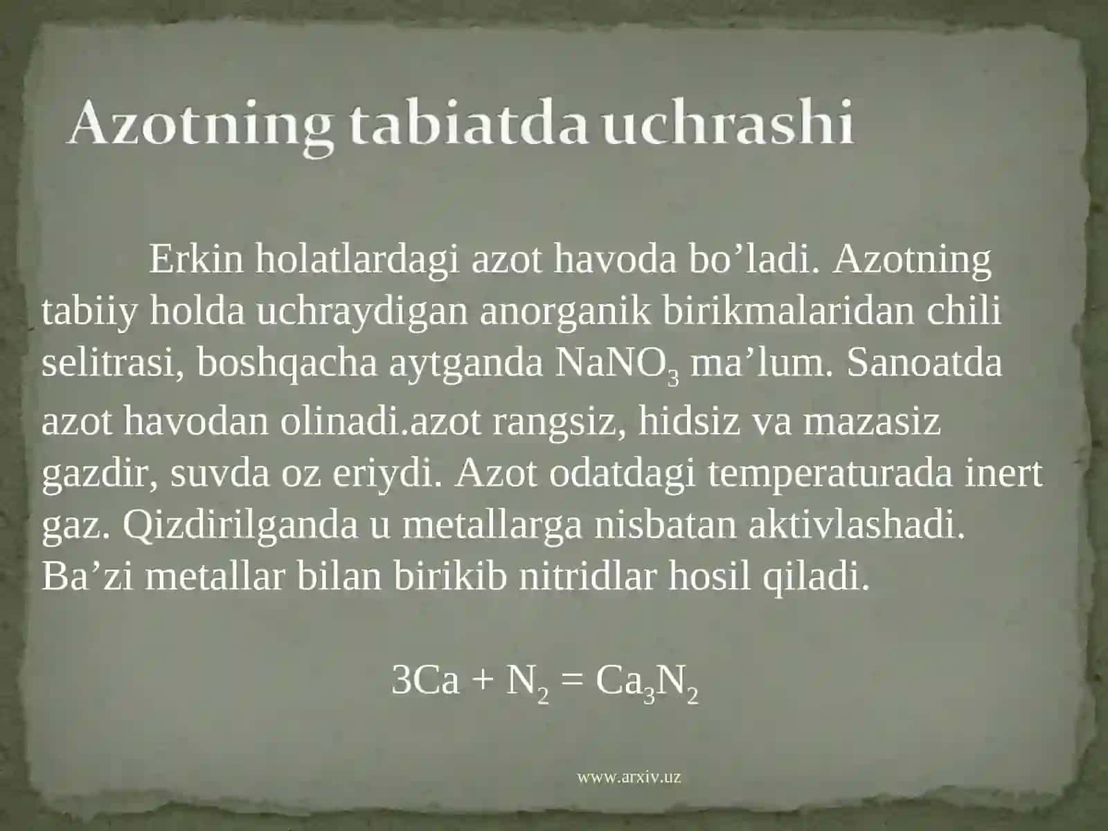 Azotning vodorodli birikmalari 2