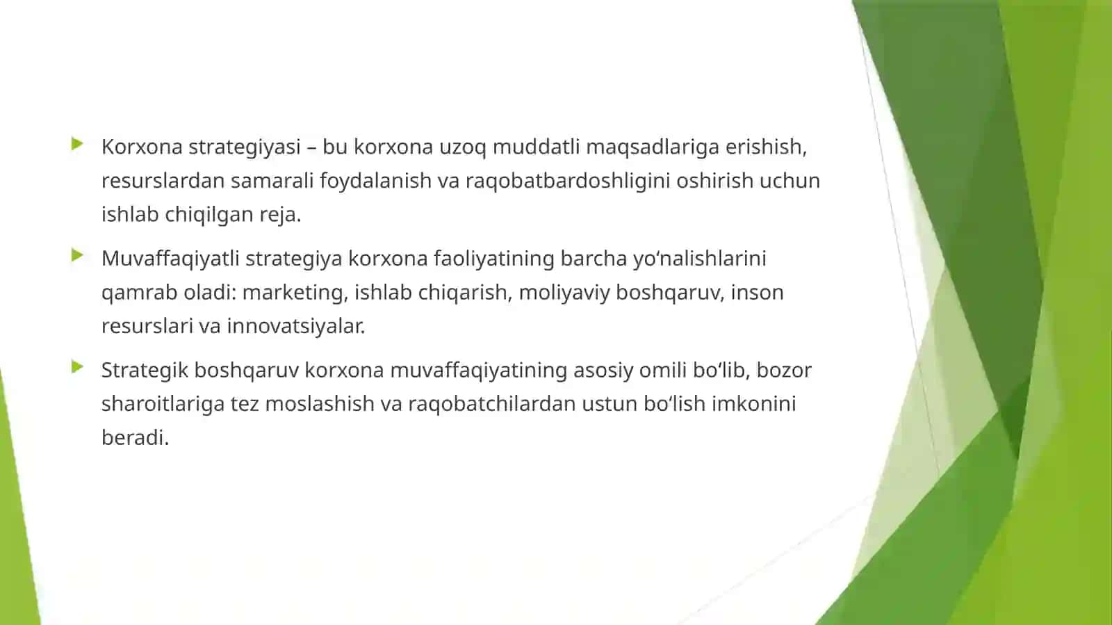 KORXONADA MUVAFAQQIYATLI ISHBOP STRATEGIYANI ISHLAB CHIQISH 2