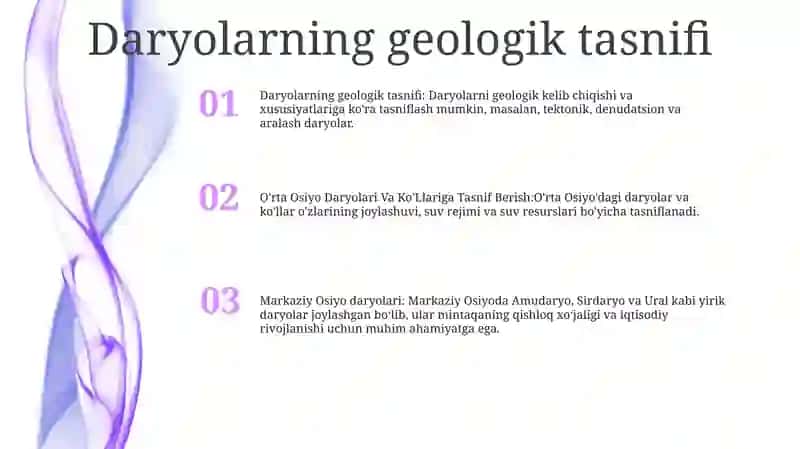 OʻRta Osiyo Daryolari Va KoʻLlariga Tasnif Berish 2