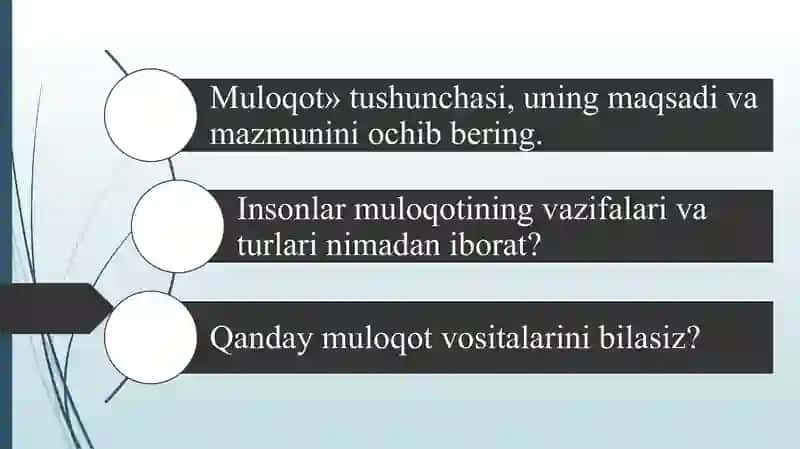 Muloqot va ijtimoiy ro’llar 2
