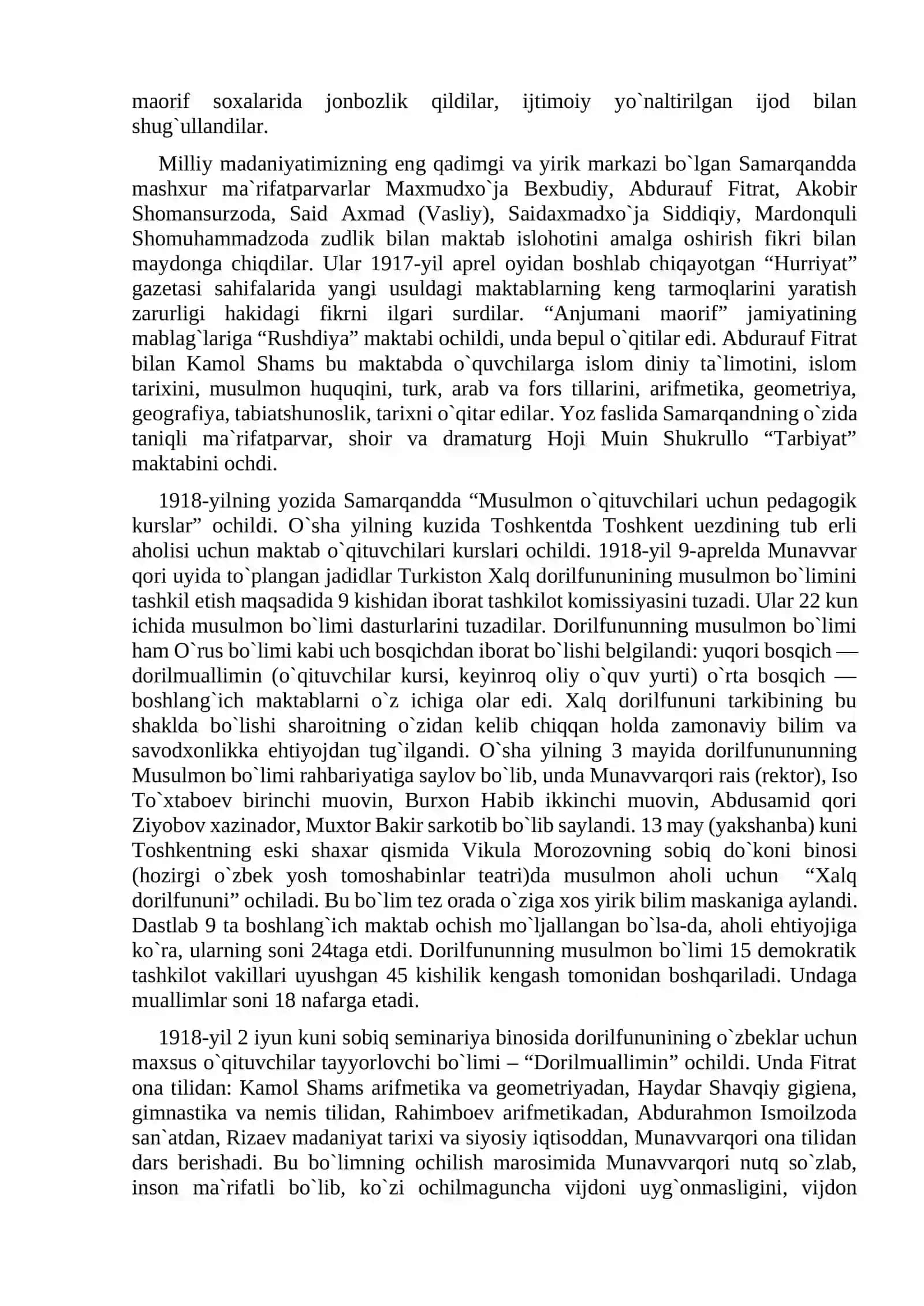 1924-1991 YILLARDA O`ZBEKISTONDA TA`LIM TIZIMI VA PEDAGOGIK FIKRLAR RIVOJI. MUSTAQIL O`ZBEKISTON TA`LIM TIZIMI. MUSTAQILLIK YILLARIDA PEDAGOGIK FIKRLAR RIVOJI 2