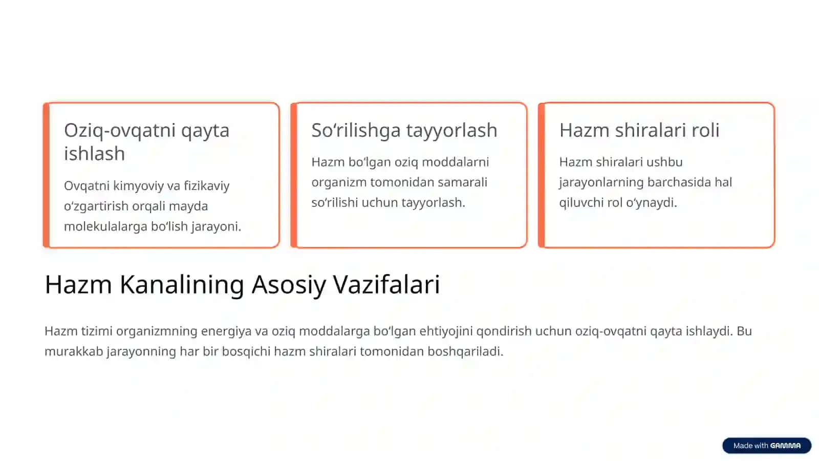 Hazm Kanalidagi Shiralarning Tarkibini Aniqlash 2