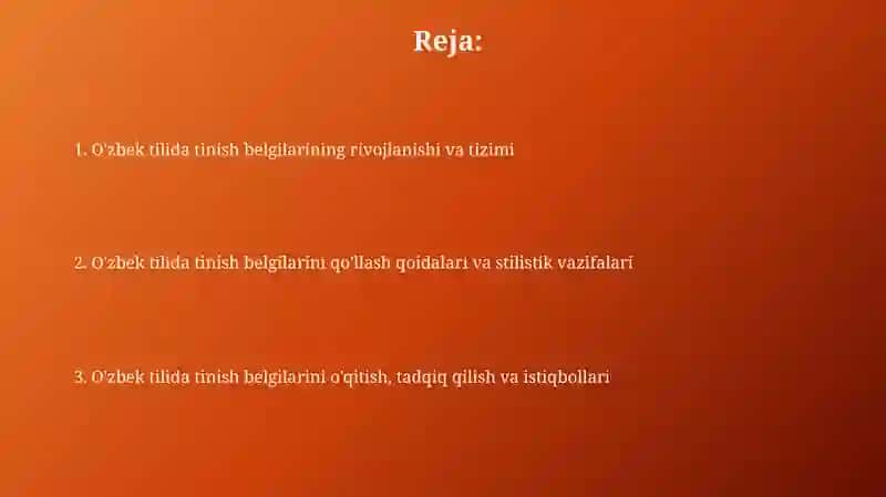 O'zbek tilida tinish belgilarining tarixi va rivojlanishi 2