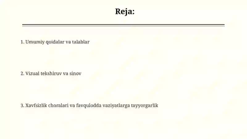 Elektr kuchli ishlarda xavfsizlikni tekshirish 2