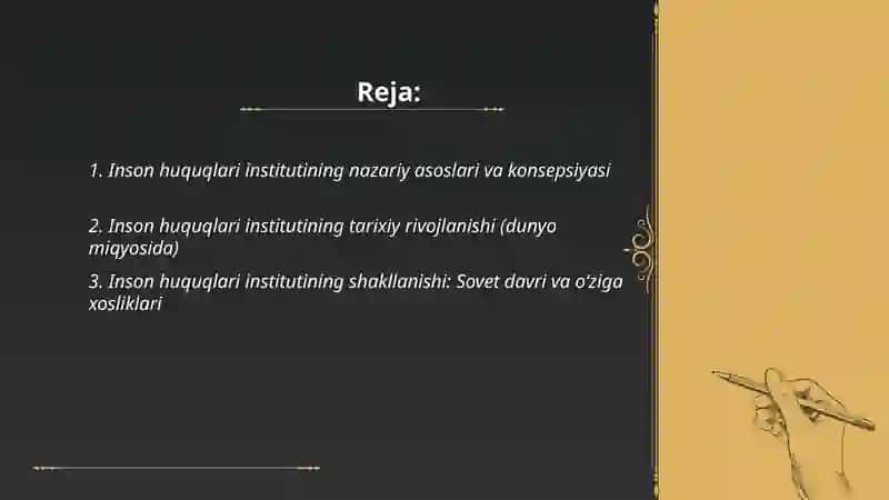 Inson huquqlarning institutining shakllanishi 2