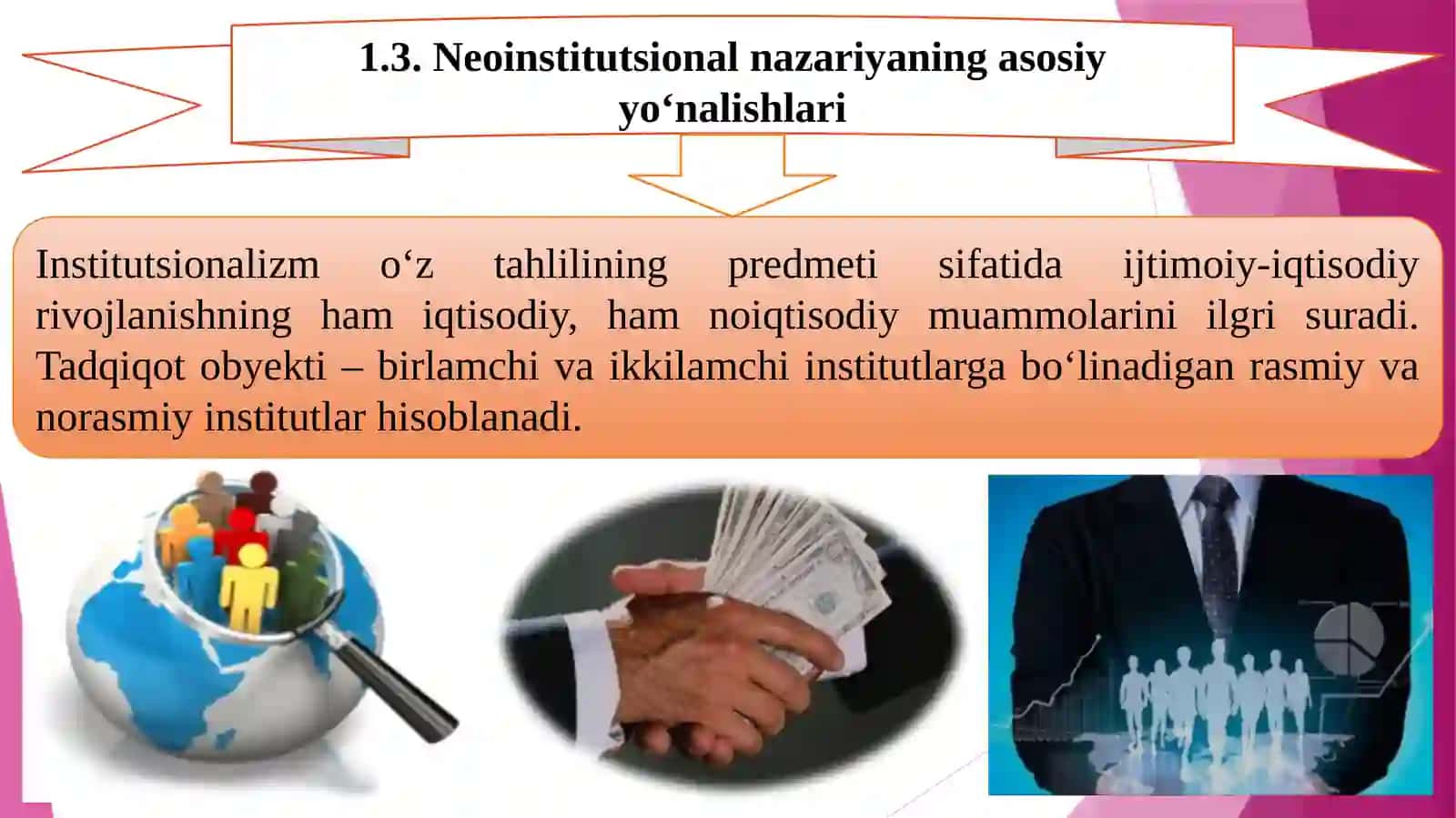 “INSTITUSIONAL IQTISODIYOT” FANINIGN MAZMUN VA MOHIYATI 2
