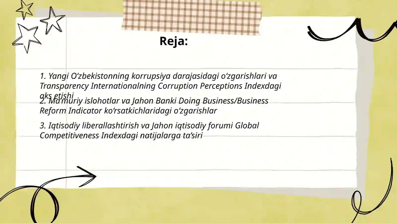 Yangi O‘zbekistonning korrupsiya darajasi 2