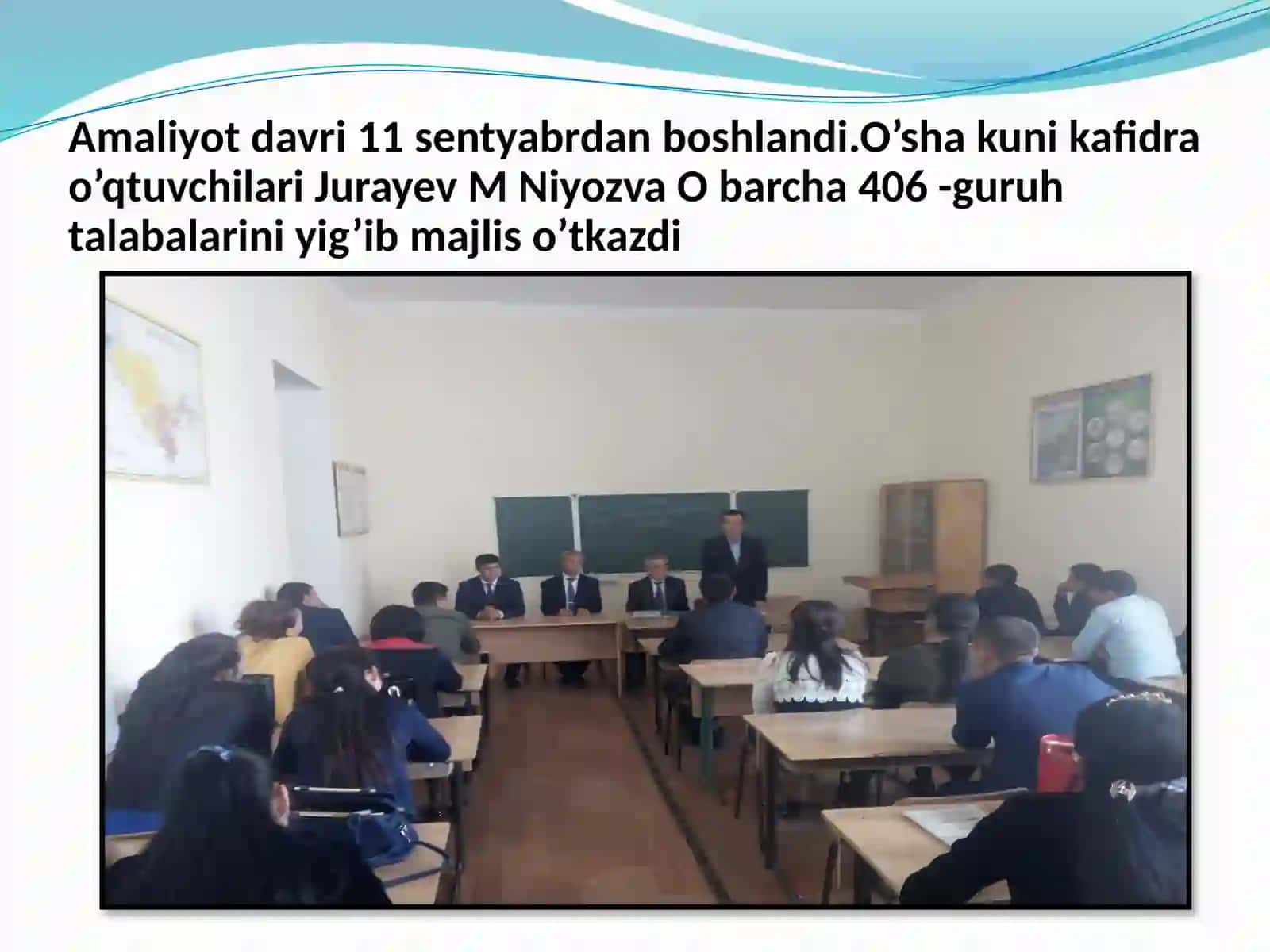 EKOLOGIYA YO’NALISHI4-kurs406- SUVONOV JUMABOY2020 2