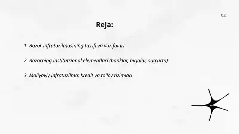 Bozor infratuzilmasi va uning elementlari 2