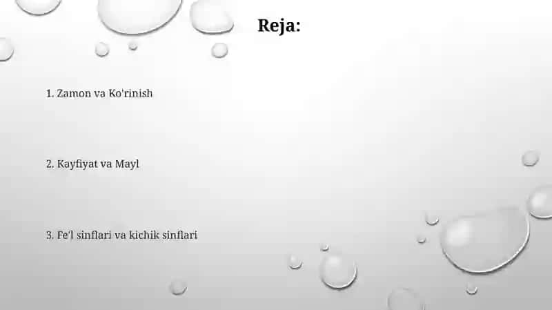 Feʼlning grammatik kategoriyalari 2