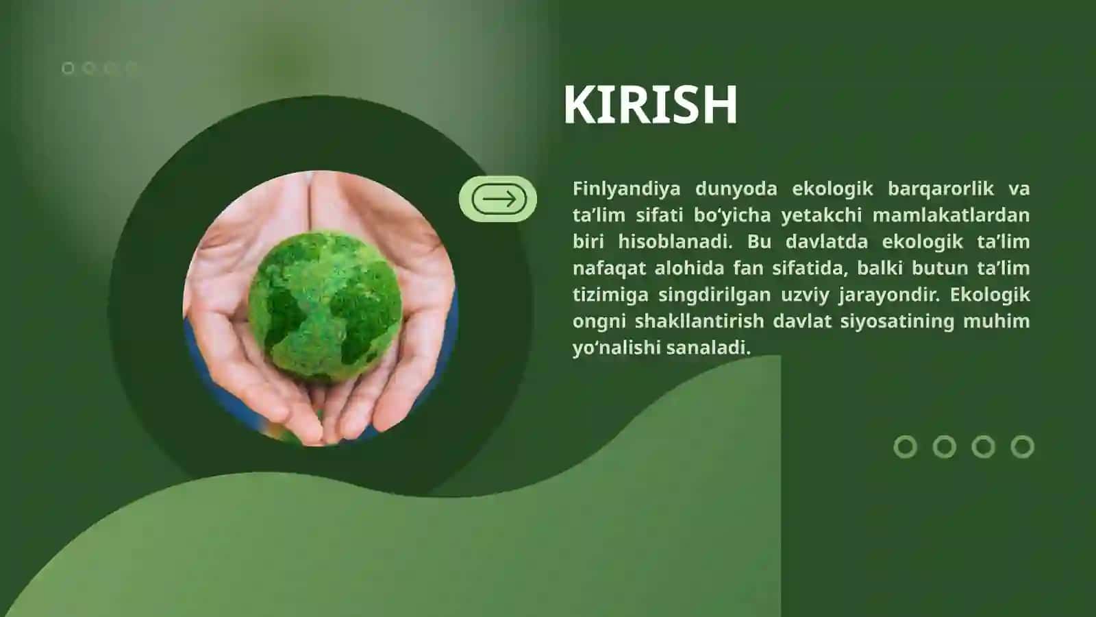 FINLYANDIYA EKOLOGIK TA’LIM VA TARBIYA TIZIMI 2