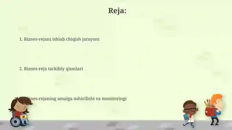 Biznes faoliyatida biznes rejani ishlab chiqarish tartibi 2