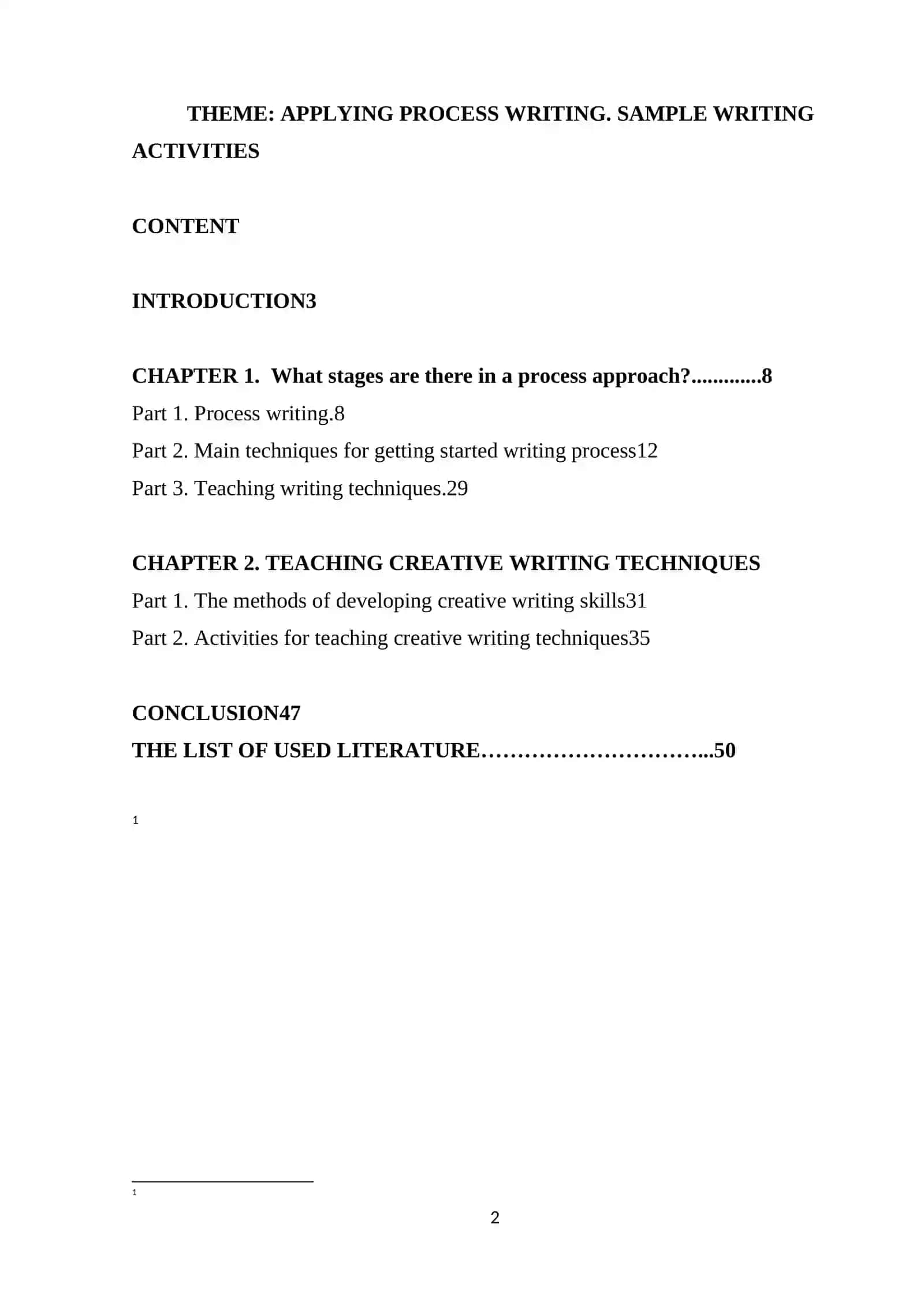 APPLYING PROCESS WRITING. SAMPLE WRITING ACTIVITIES 2