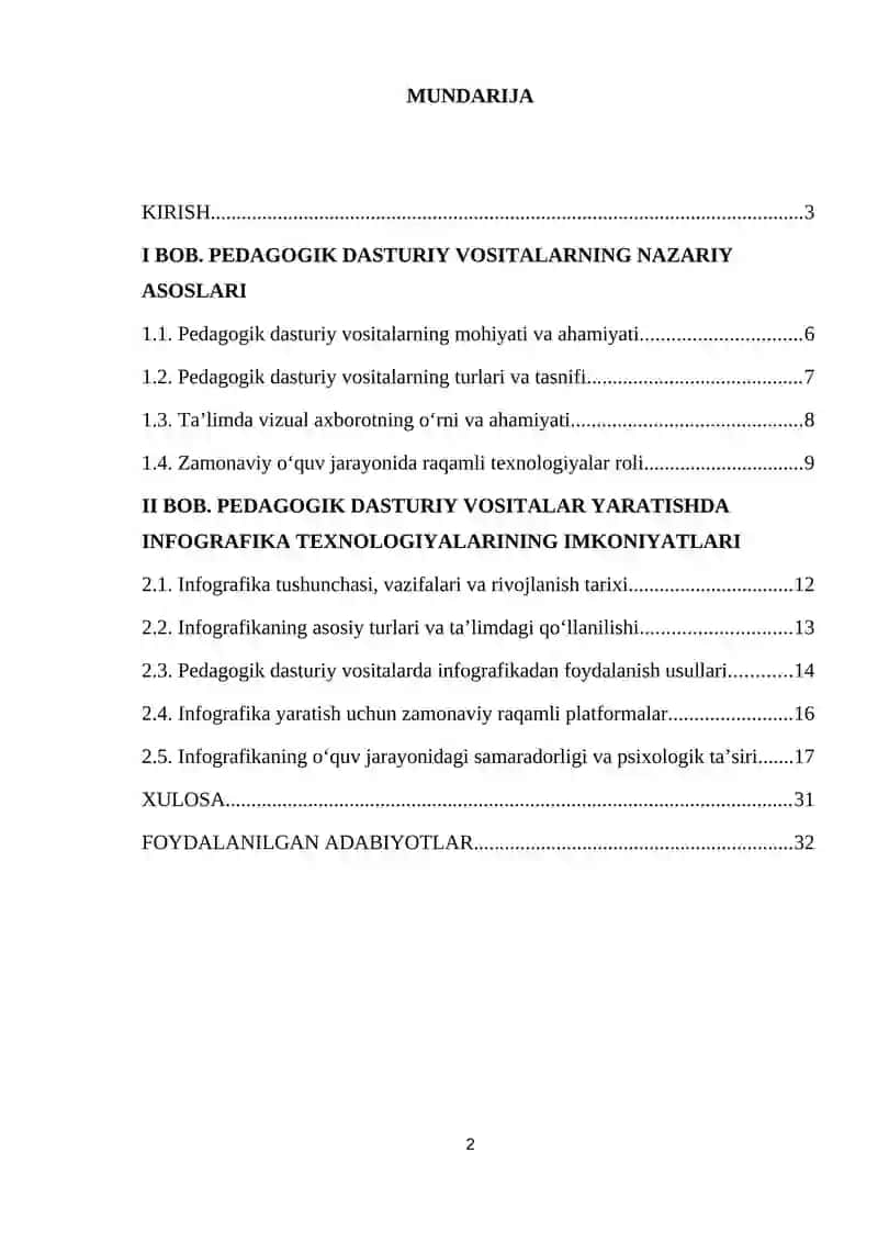 Pedagogik dasturiy vositalar yaratishda infografika imkoniyatlaridan foydalanish 2