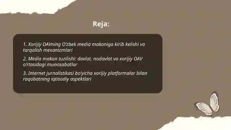 Xorijiy OAVning media makondagi oʻrni 2
