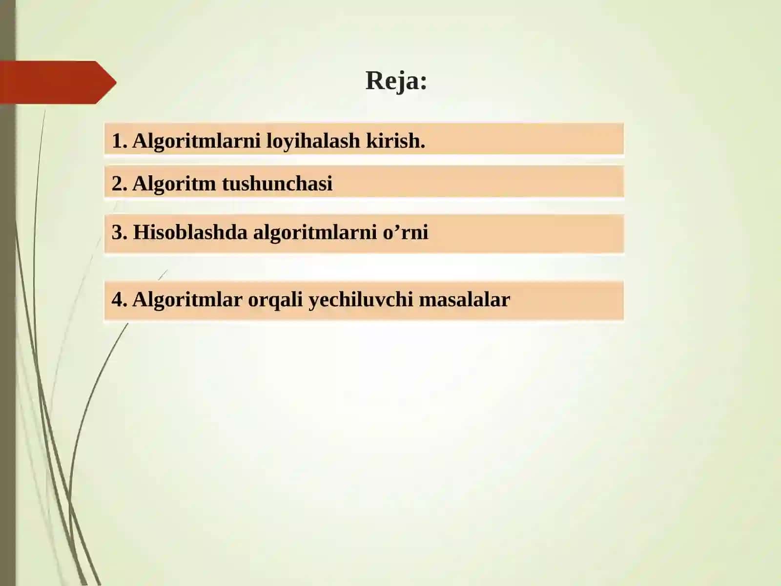 Algoritmlarni loyihalash fanidan ibo’yich elektron resurslar 2