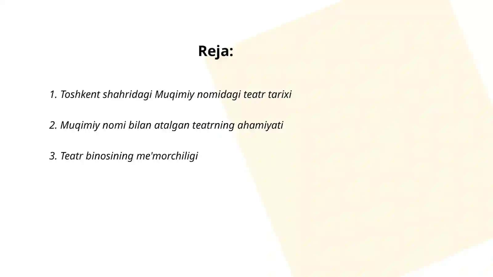 Toshkent shahridagi Muqimiy nomidagi teatr tarixi 2