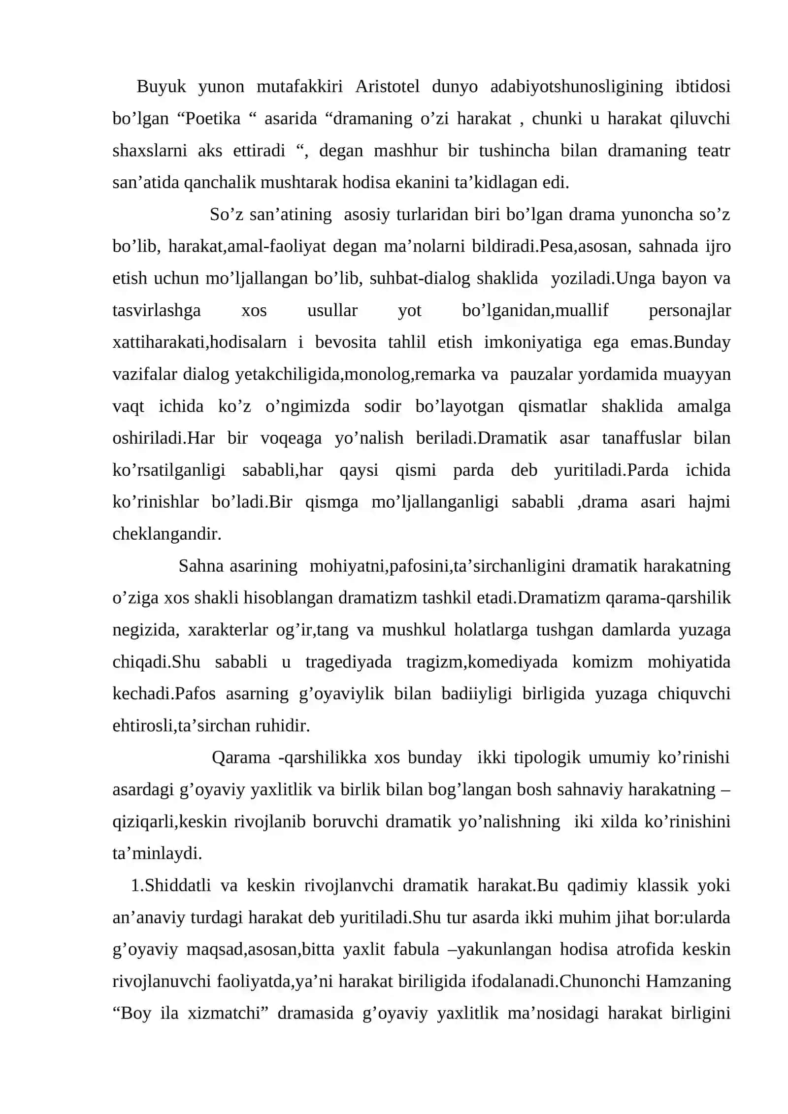 Umum ta’lim maktablarida dramatik asarlarni o’rganish. 2