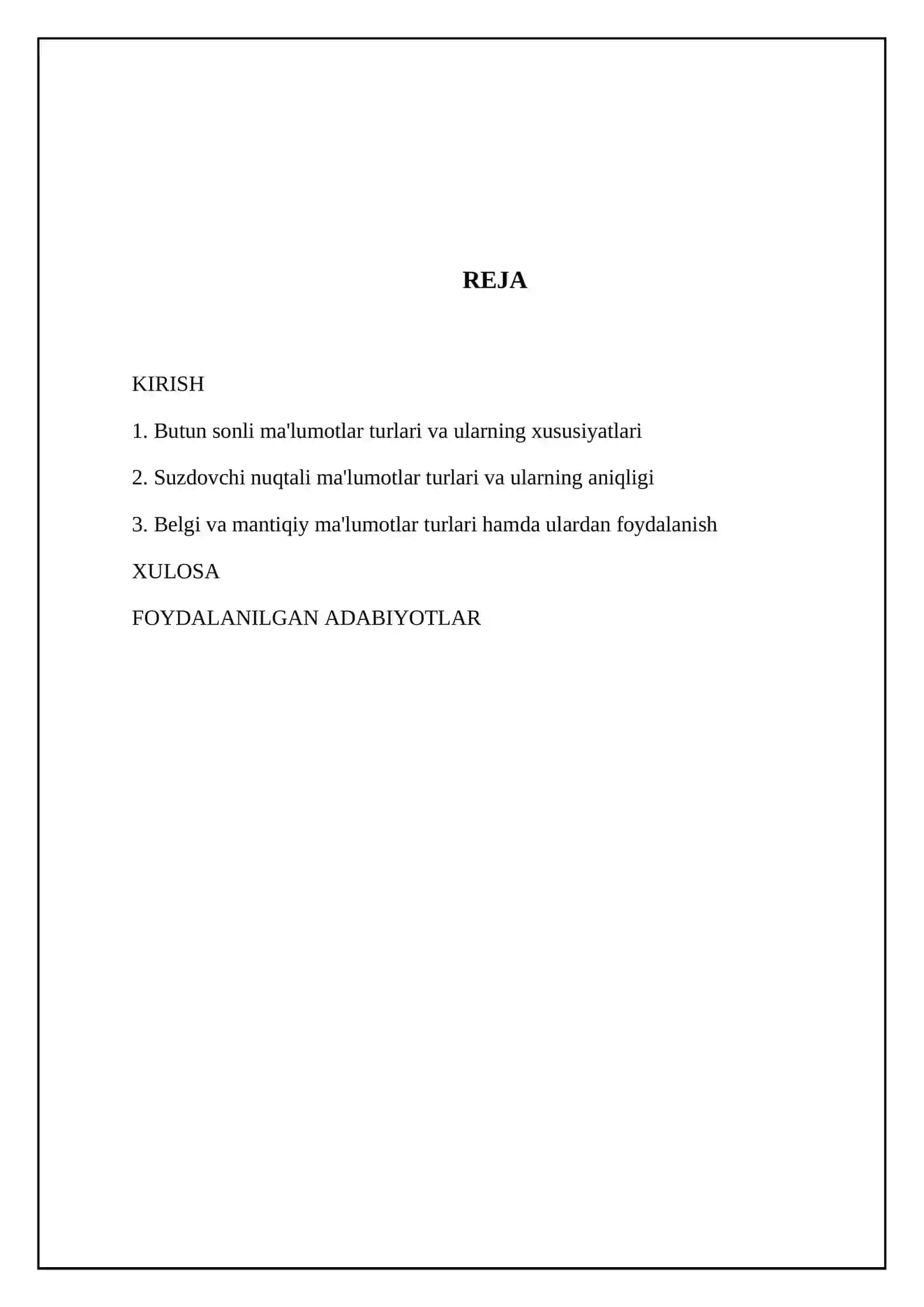 C++ asosiy ma’lumotlar turlari 2