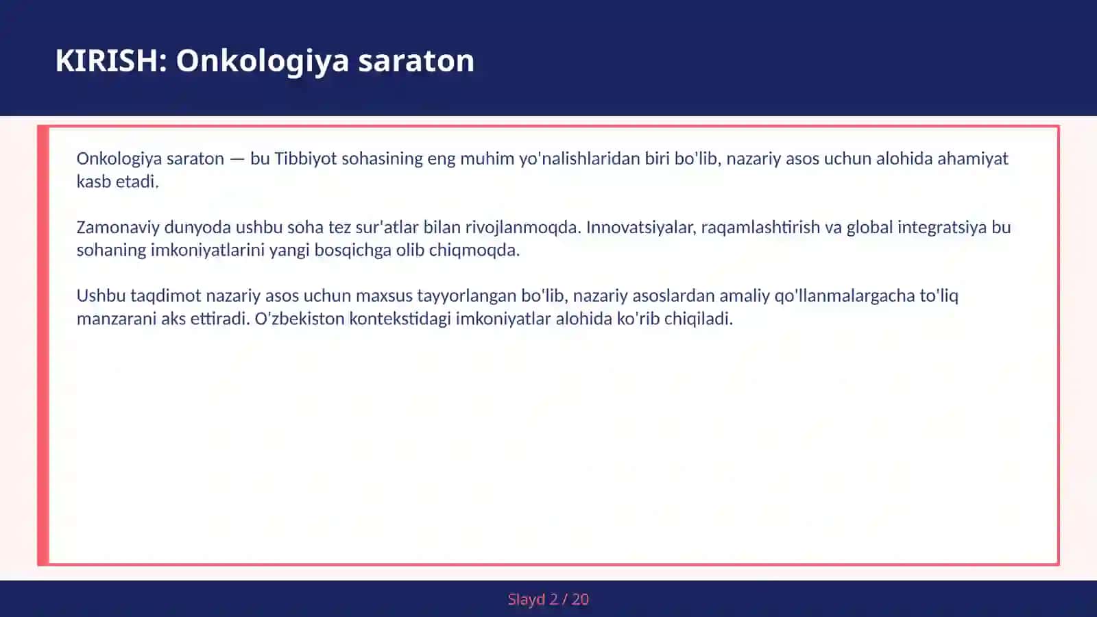 Onkologiya saraton 2