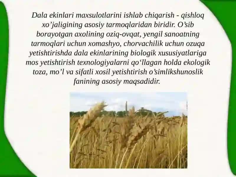 O’simlikshunoslikning tabiiy biologik asoslari 2