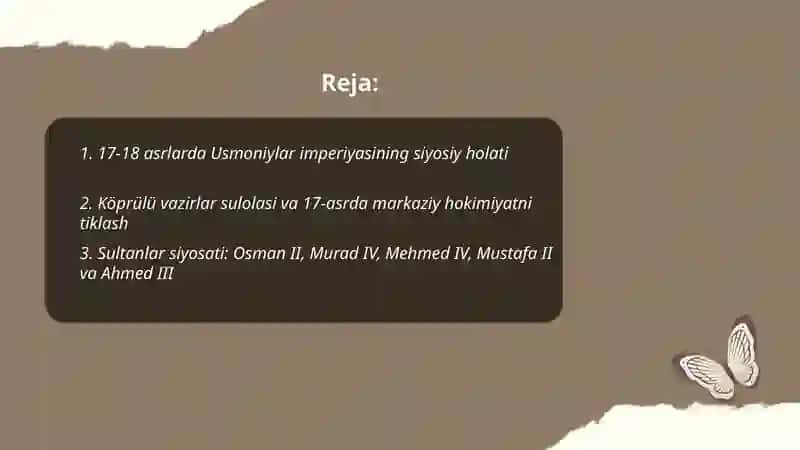 Usmoniylar imperiyasi yangi davrda 17 18 asrlarda 2