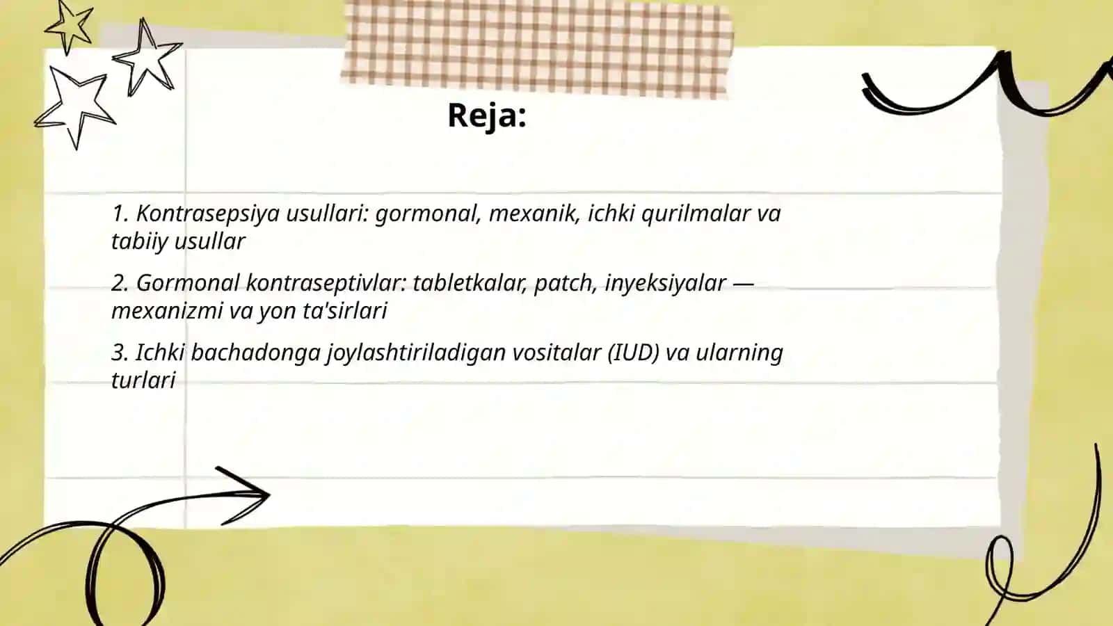 Kontrosepsiya vositalari. Probiotiklar va prebiotiklar 2