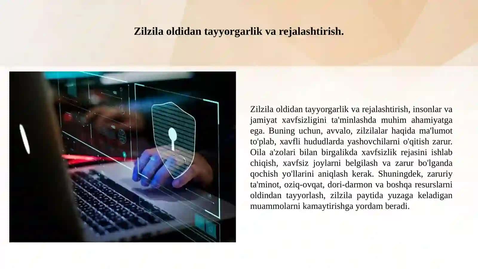Zilzila vaqtida xavfsizlik qoidalari 2