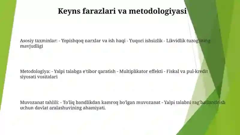 Keysning Makroiqtisodiy Muvozanat Mazaruasi 2