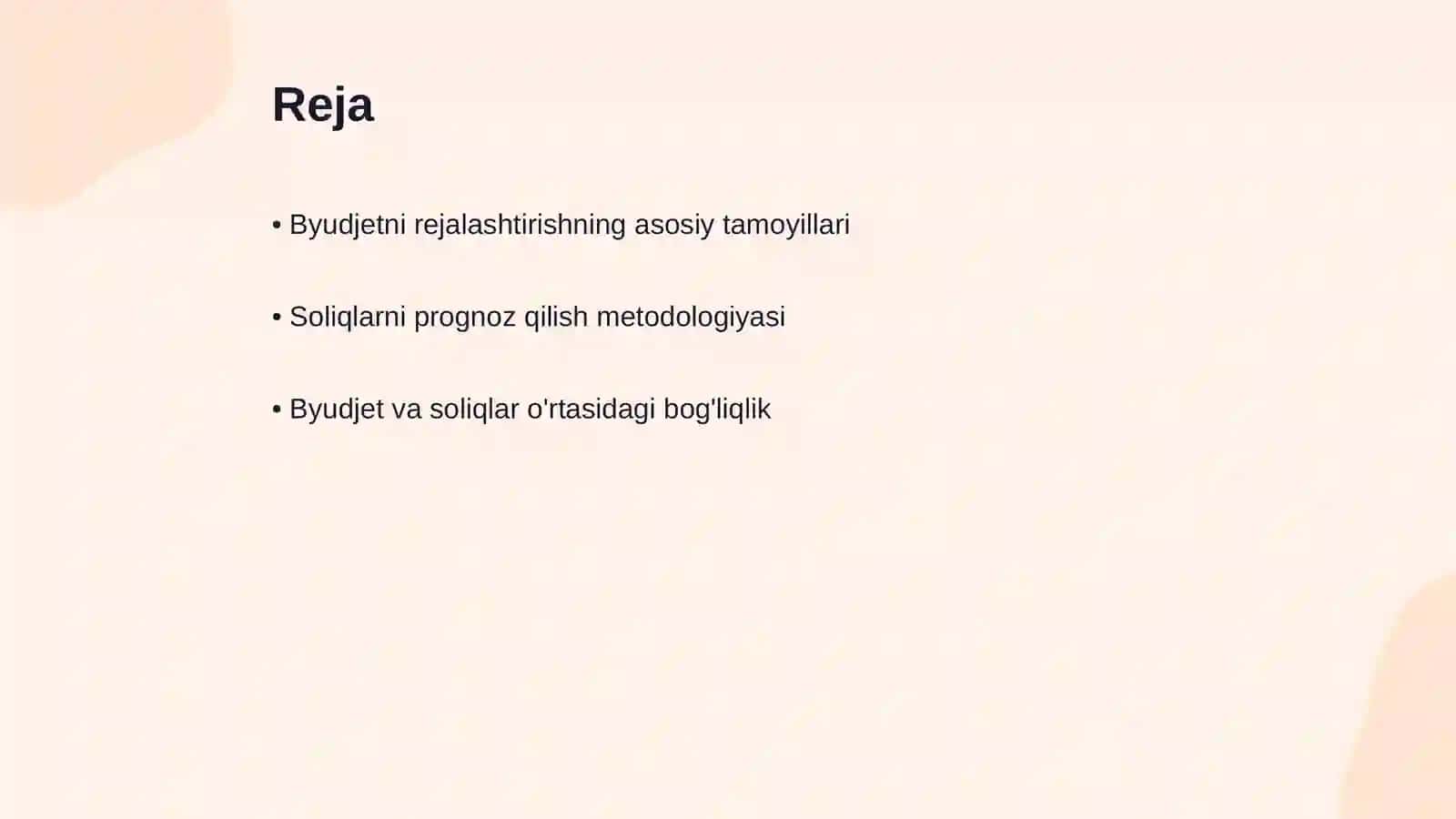 Byudjetni rejalashtirish va soliqlarni prognoz qilish bog’liqligi 2