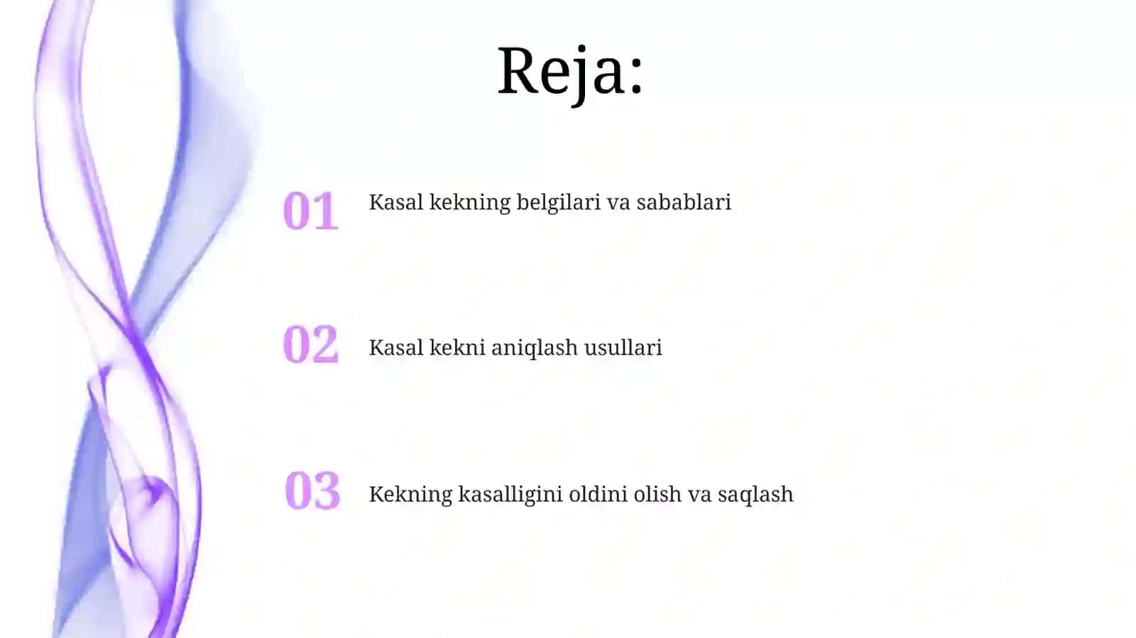 Kasal kekning belgilari va sabablari 2