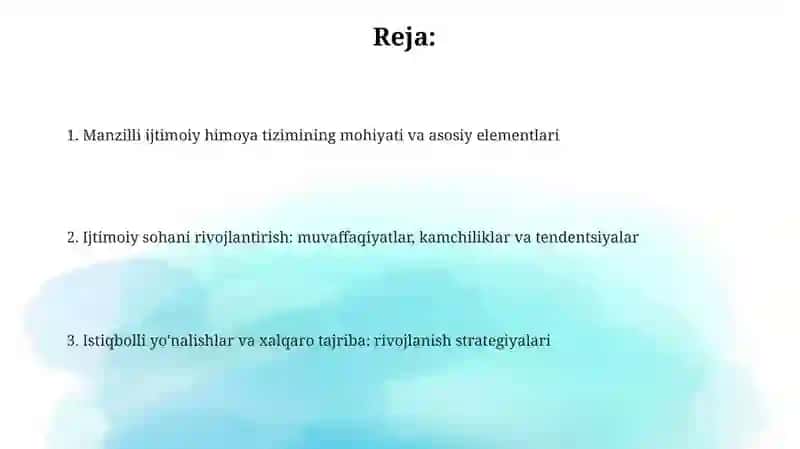 Manzilli ijtimoiy himoya tizimining yaratilishi 2