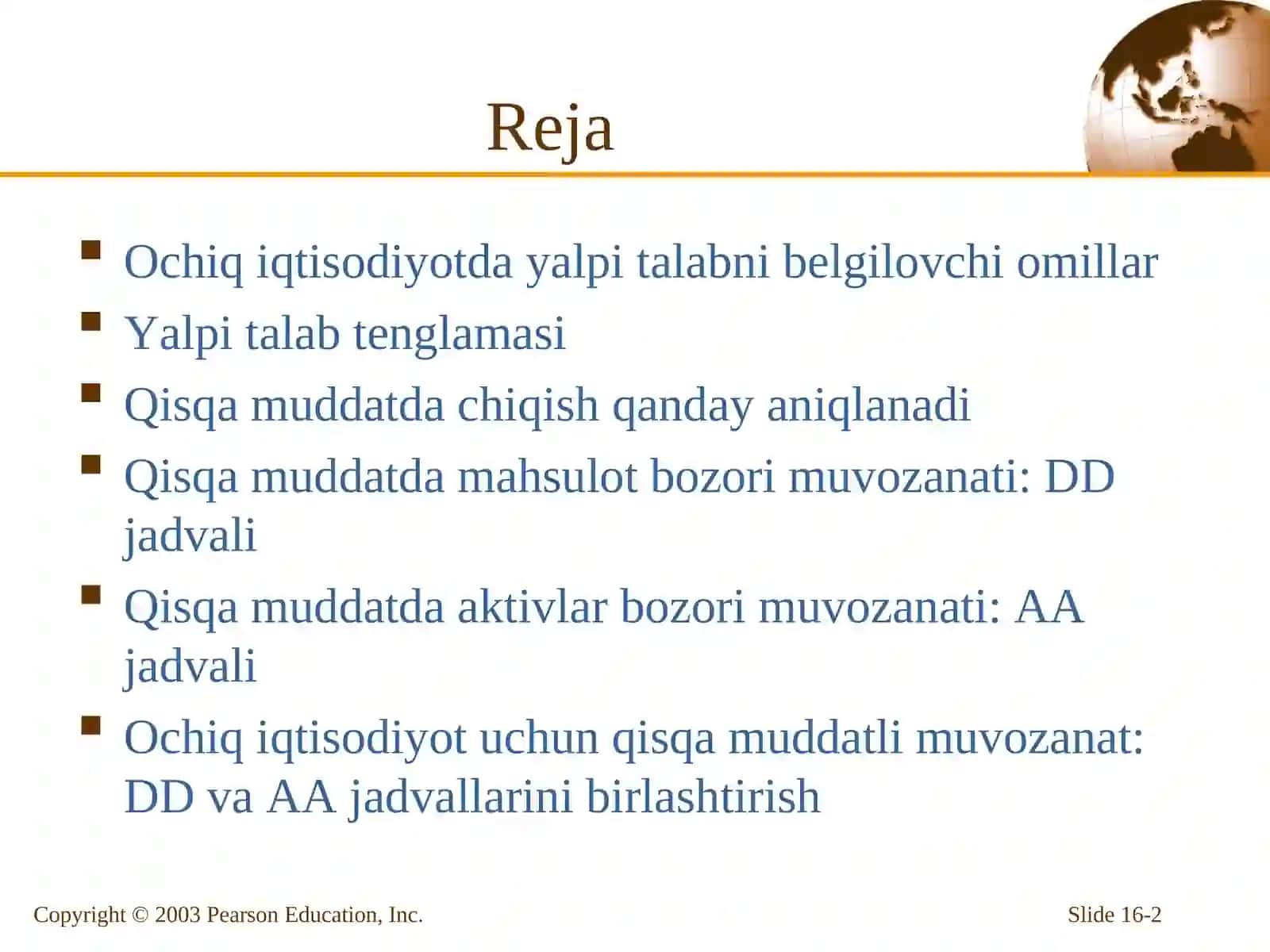 Mavzu 6. YaIM va qisqa muddatli valyuta kursi 2