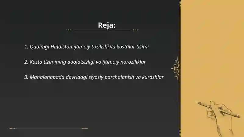 Qadimgi Hindiston ijtimoiy tuzilishi va kastalar tizimi 2